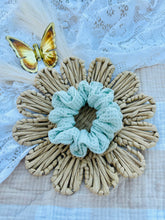 Load image into Gallery viewer, Mint Waffle Knit Scrunchie