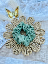 Load image into Gallery viewer, Embroidered Green XL Scrunchies
