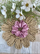 Load image into Gallery viewer, Pink waves satin scrunchie
