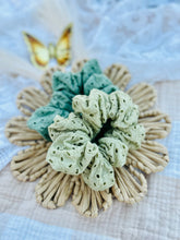Load image into Gallery viewer, Embroidered Green XL Scrunchies
