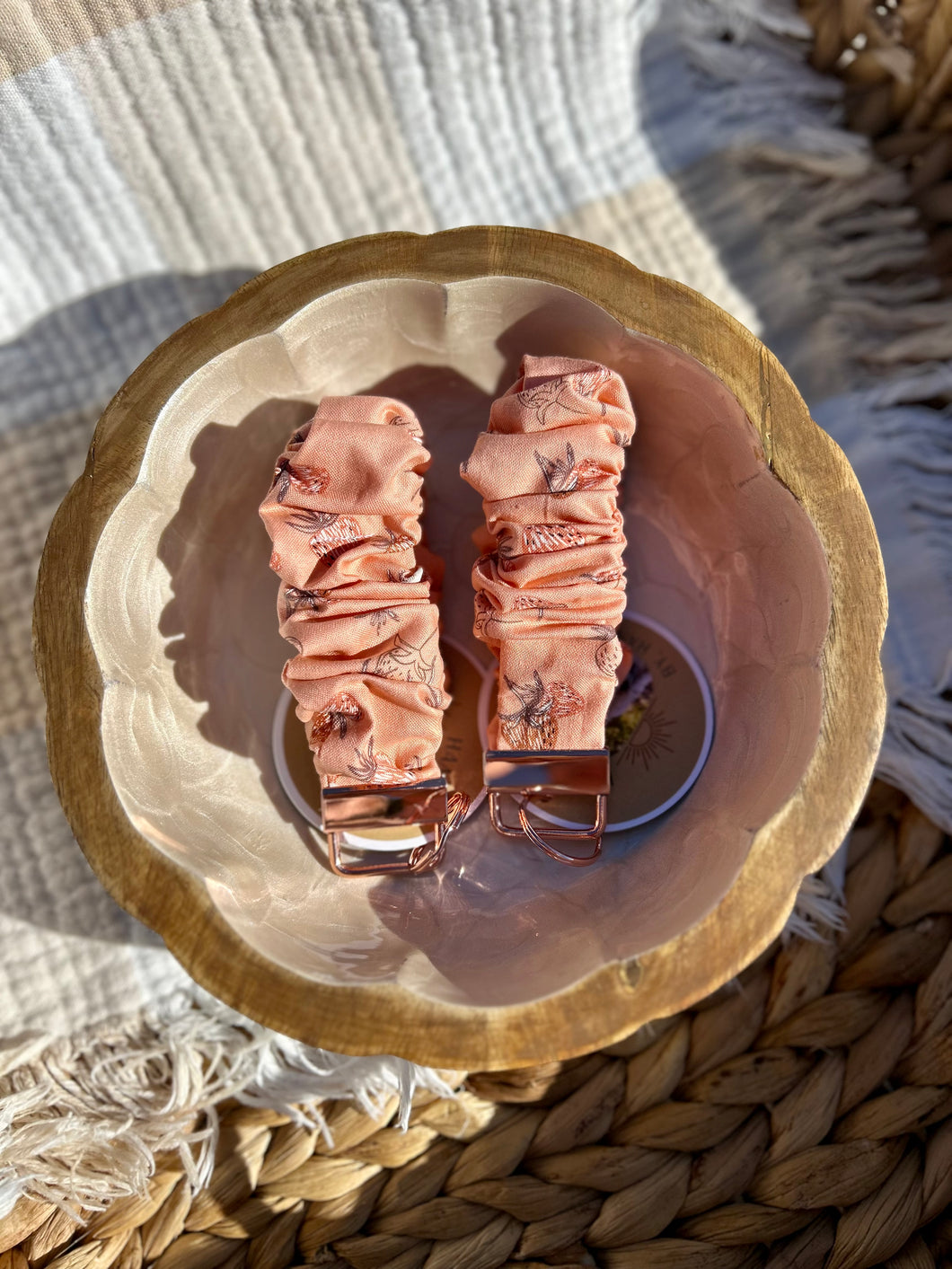 Blush strawberry keychain