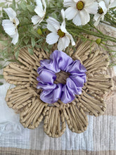 Load image into Gallery viewer, Lavender satin scrunchie
