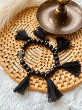 Load image into Gallery viewer, Black BoHo Cross Bracelet
