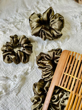 Load image into Gallery viewer, Olive satin scrunchie
