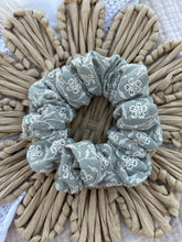 Load image into Gallery viewer, Julie Embroidered Scrunchie
