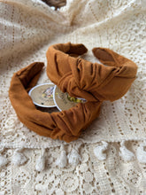 Load image into Gallery viewer, Copper cross stitch headband
