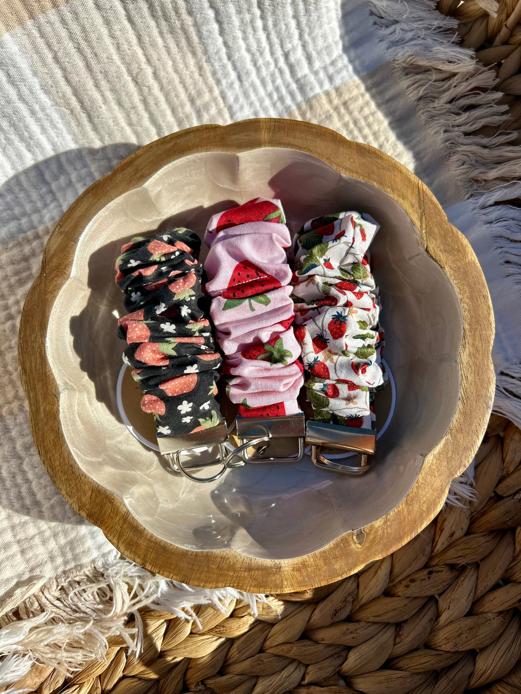 Strawberry keychains