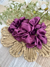 Load image into Gallery viewer, Orchid satin scrunchie
